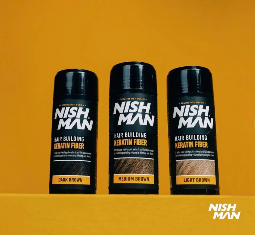Nishman Hair Building Keratin Fiber 2-in-1 Zwart - 207ml