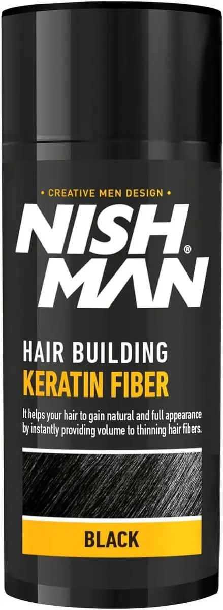 Nishman Hair Building Keratin Fiber 2-in-1 Zwart