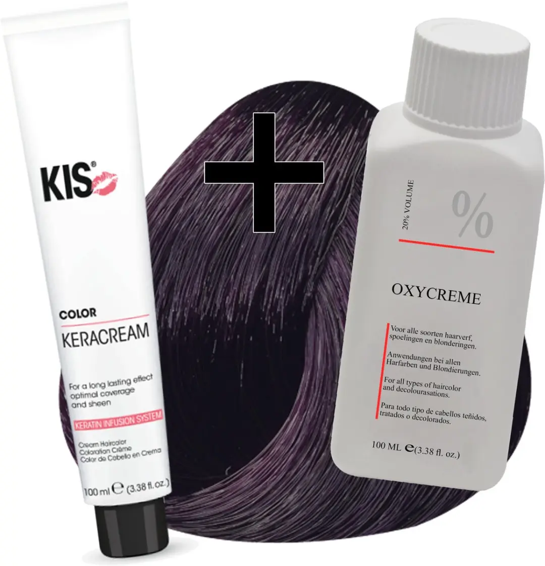 KIS Haarverfset 4C Middel Cassis 100ml