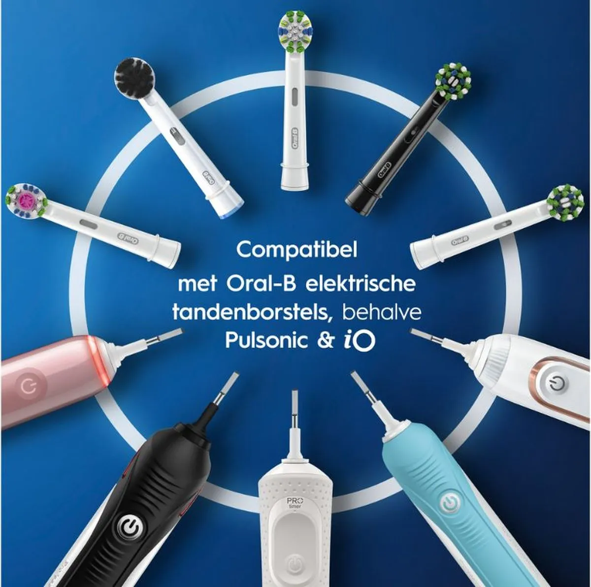 Oral-B Pure Clean Opzetborstels - 8 Stuks