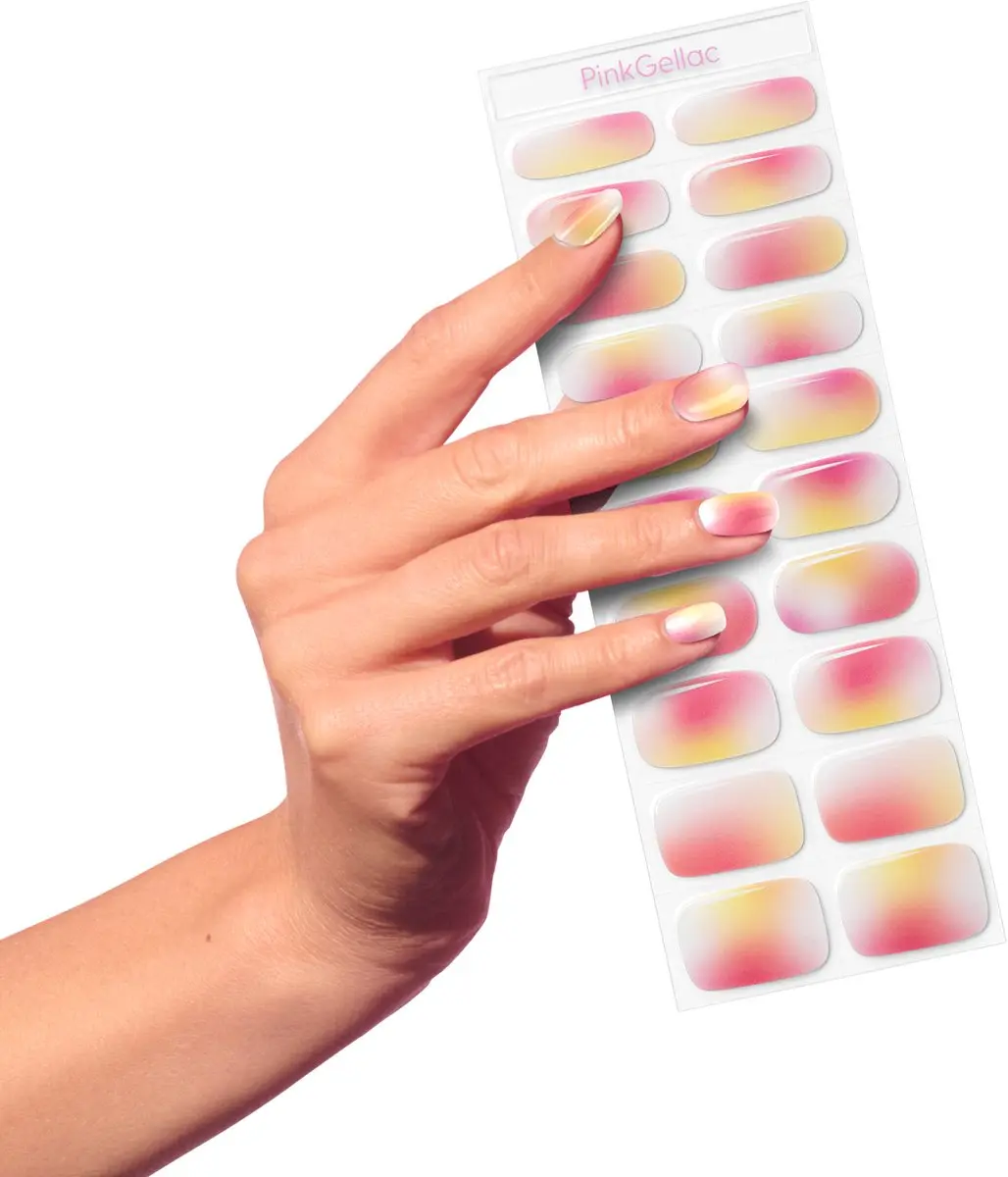 Pink Gellac UV Nagelstickers Soft Sunset