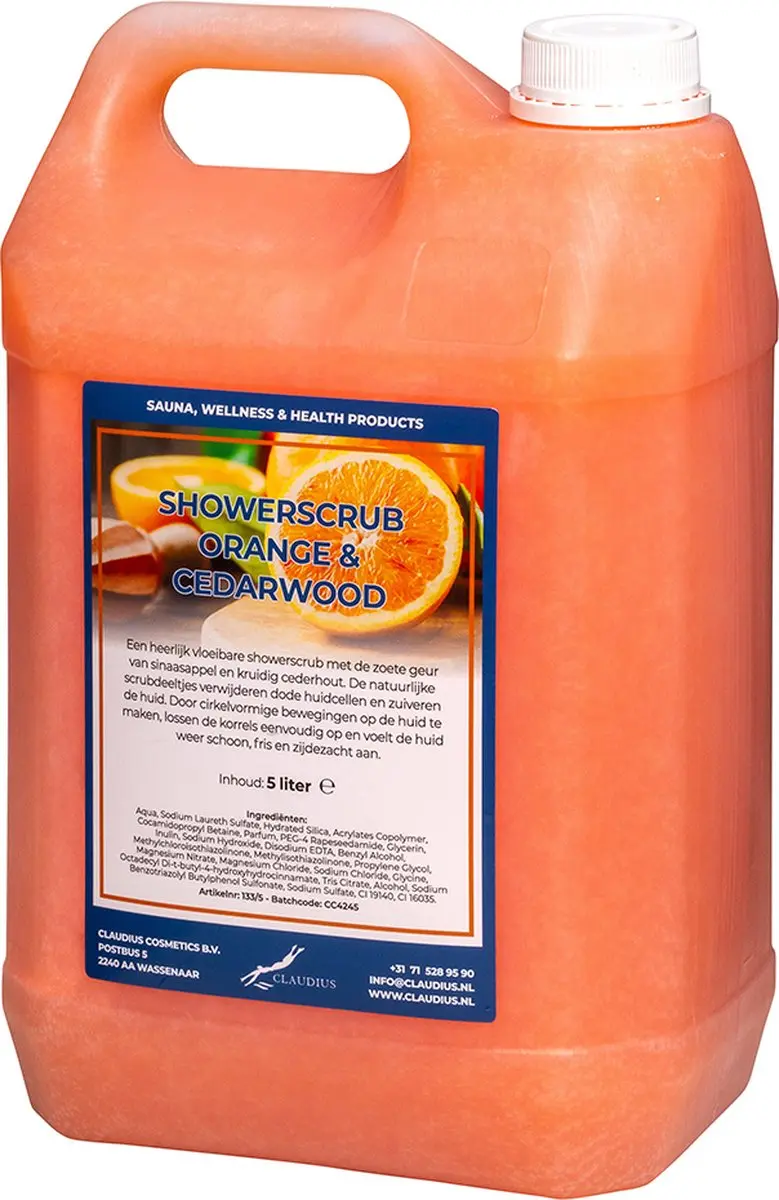 Splashbox Cosmetics Showerscrub Sweet Orange & Cedarwood 5L