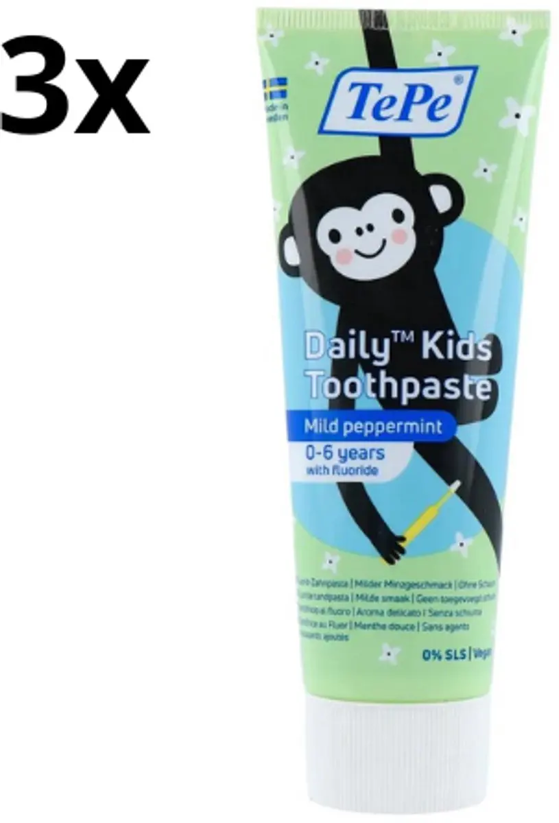 TePe Daily Kids Tandpasta 3x75ml