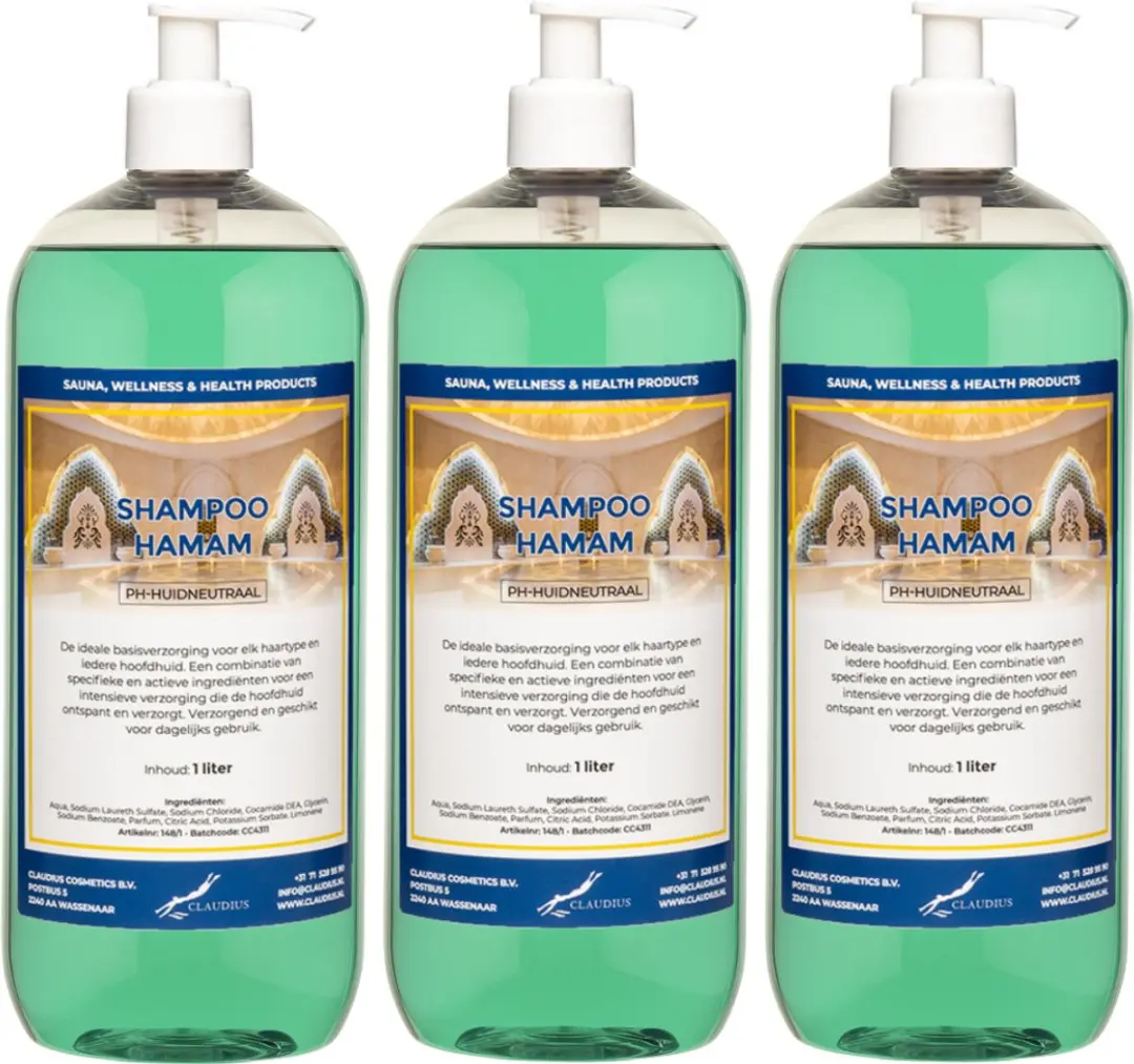 Splashbox Cosmetics Shampoo Hamam 1L - 3 Stuks