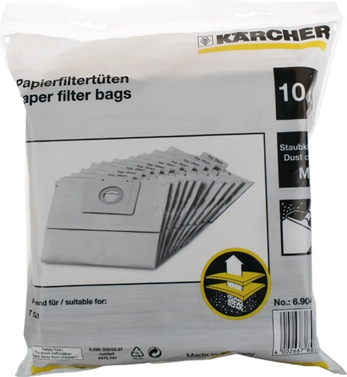 Kärcher Stofzuigerzakken T12/1 - 10 Stuks