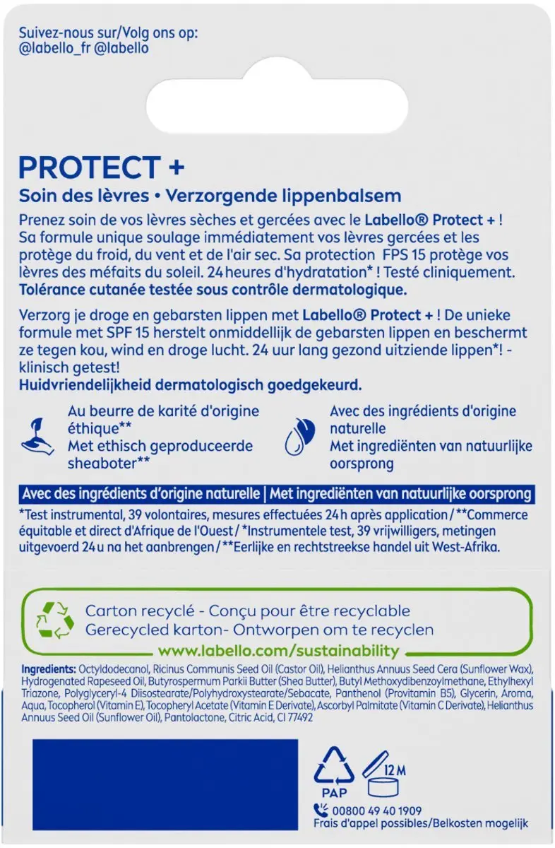 Labello Protect+ SPF15 Lippenbalsem 5g