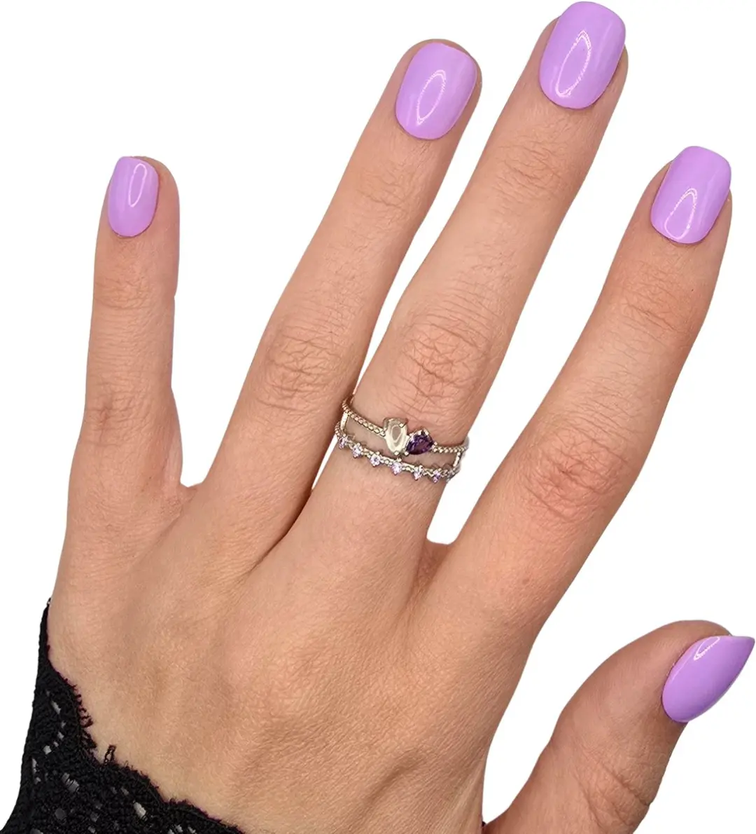 SD Press on Nails B-57 Plaknagels - Paars Pastel Lila - 20 Stuks
