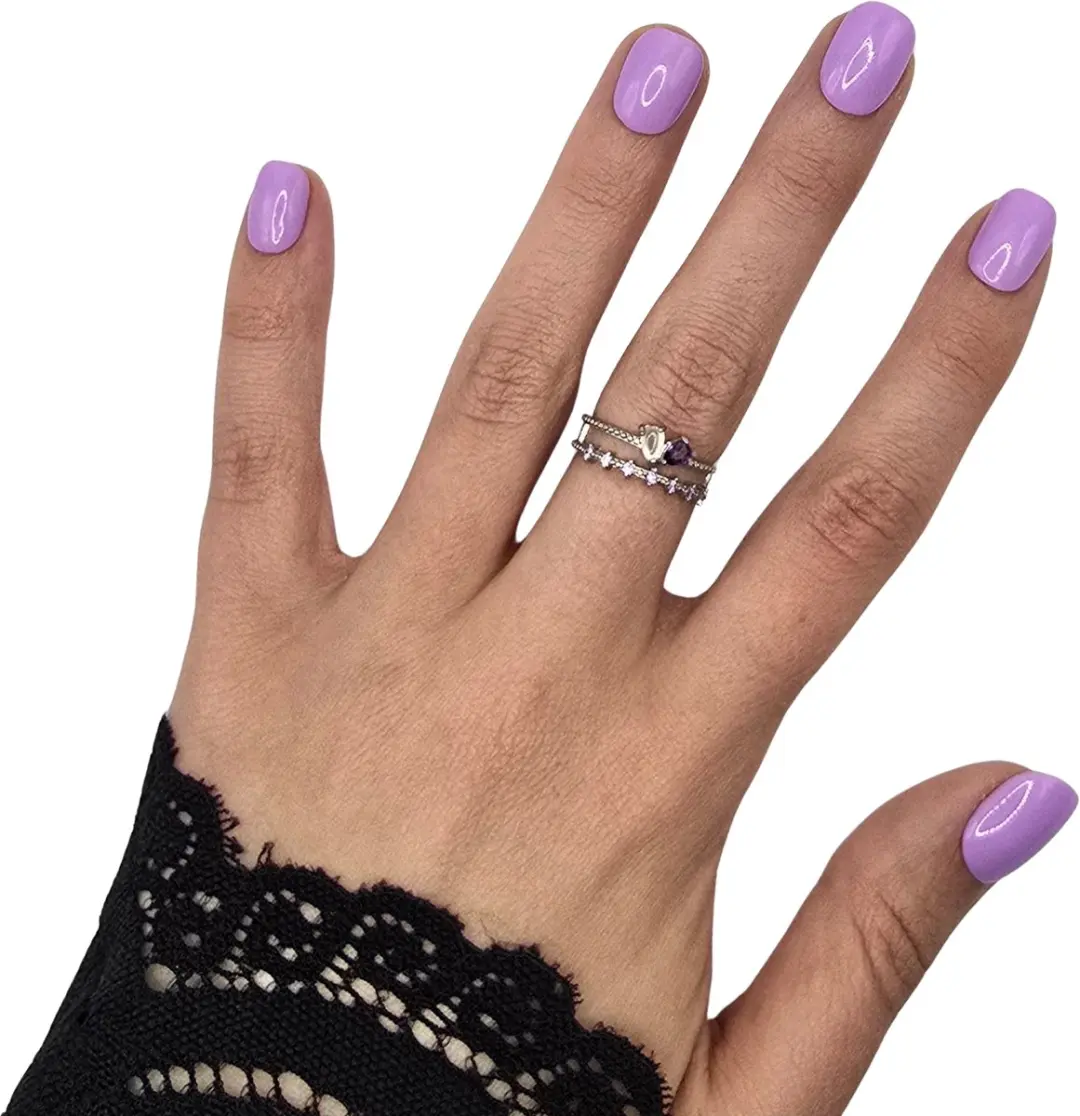 SD Press on Nails B-57 Plaknagels - Paars Pastel Lila - 20 Stuks