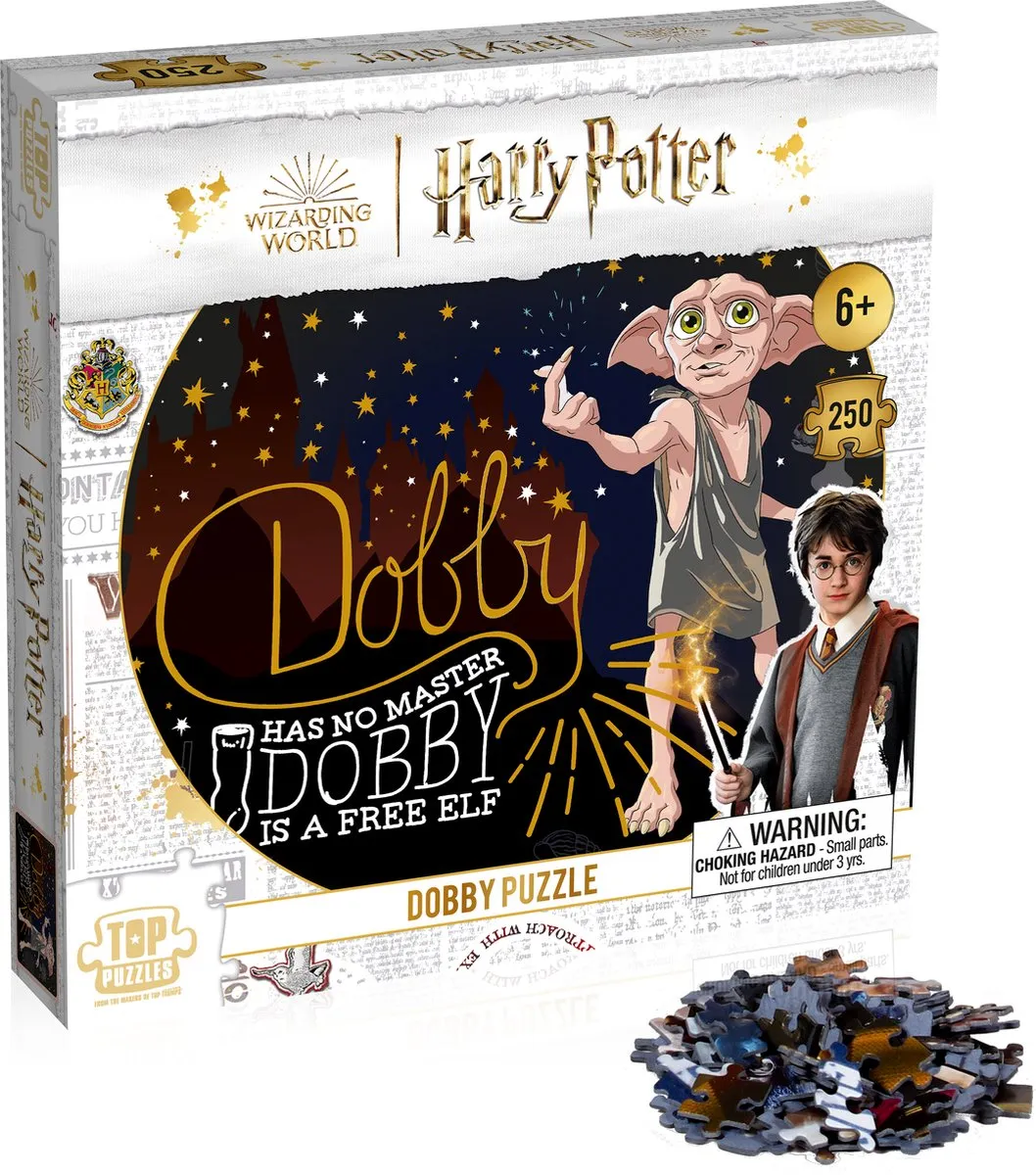 Winning Moves Harry Potter Dobby Puzzle 250 Stuks - Multicolor