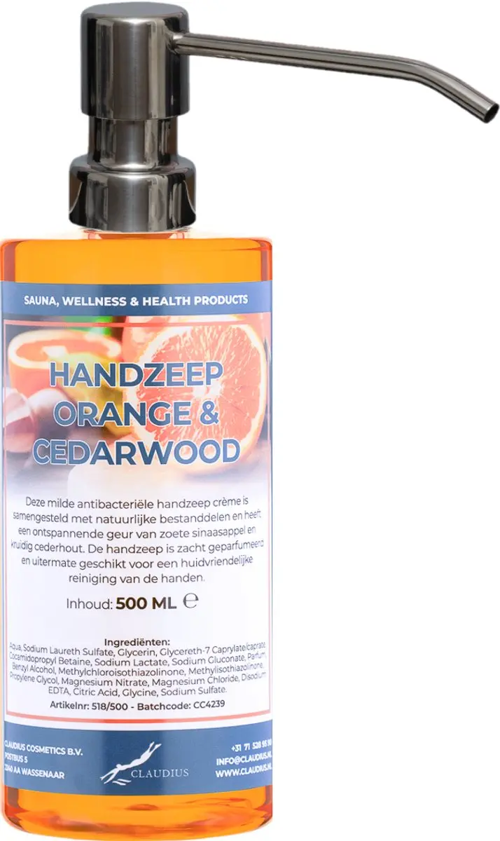 Splashbox Cosmetics Handzeep Sweet Orange & Cedarwood 500ml