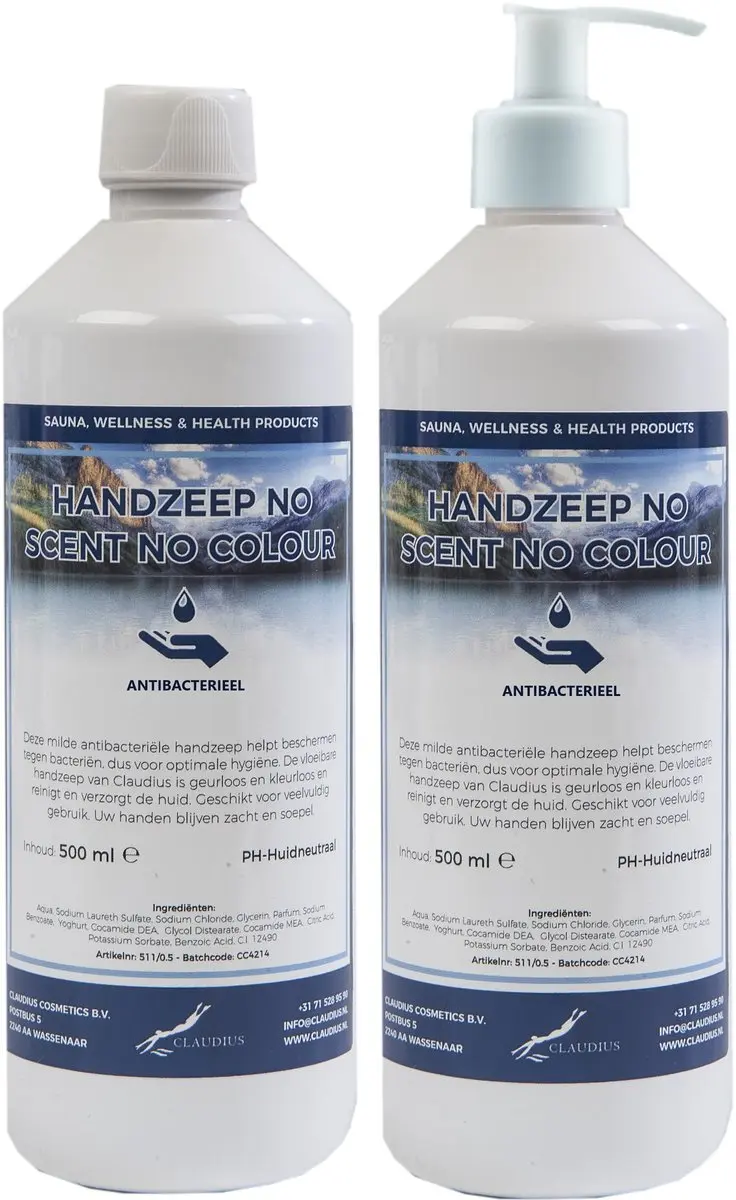 Splashbox Cosmetics Handzeep No Scent No Colour 1L - 2 Stuks