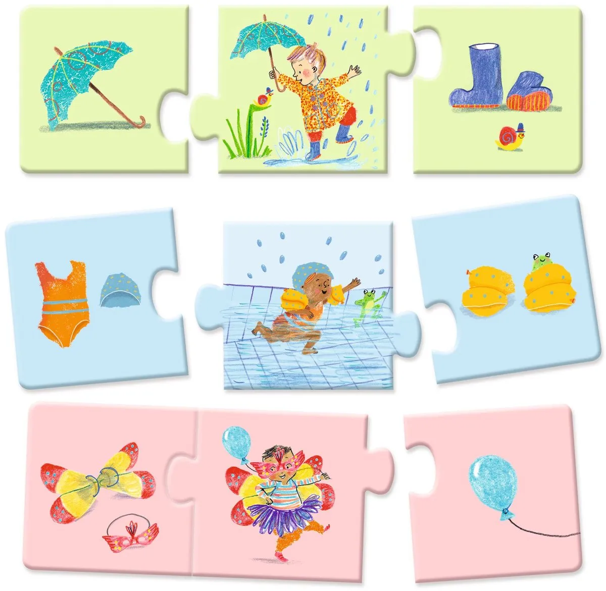 Djeco Mon quotidien Trio Puzzel 1000 Stuks - Meerkleurig