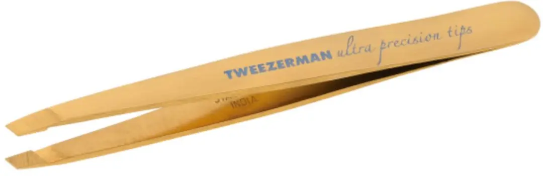Tweezerman Studio Line Slant Ultra Precision Wenkbrauwpincet - Goud