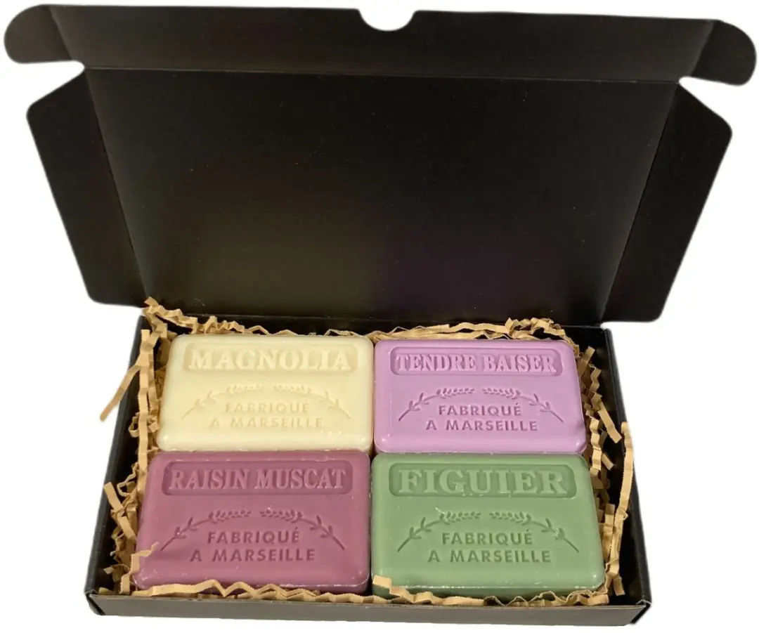 Savon de Marseille Zeep Set Magnolia/Tendre Baiser/Muskaatdruif/Vijgen - 4x500g
