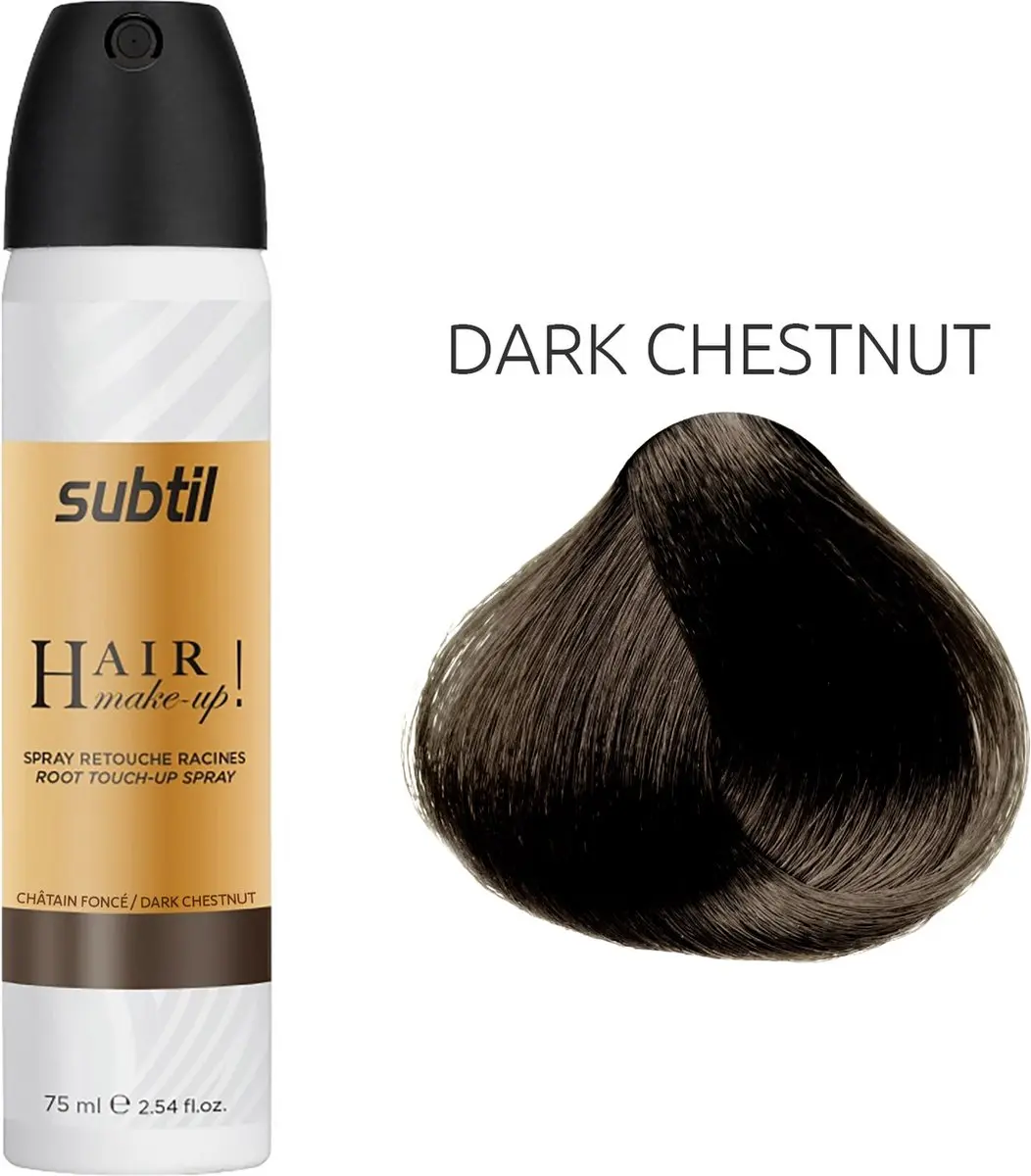 Subtil Hair Make-up Root Touch-up Spray Donkerbruin 75ml