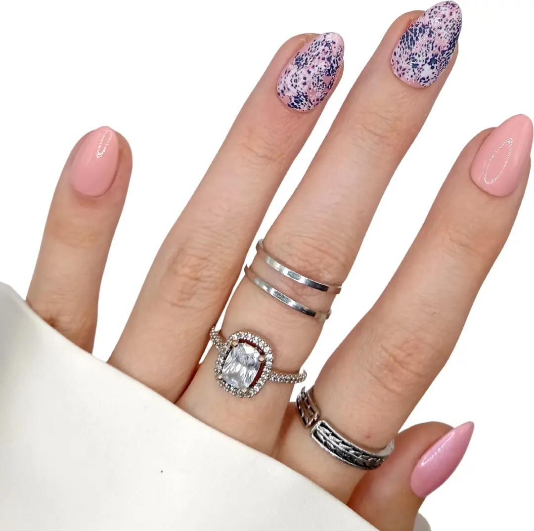 SD Press on Nails B-195 Plaknagels Nude Roze - 20 Stuks