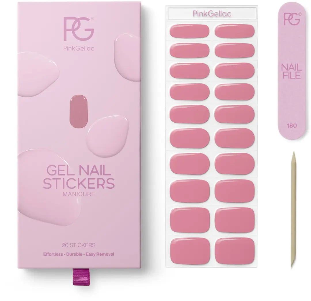 Pink Gellac UV Nagelstickers Muted Rose - 20 Stuks