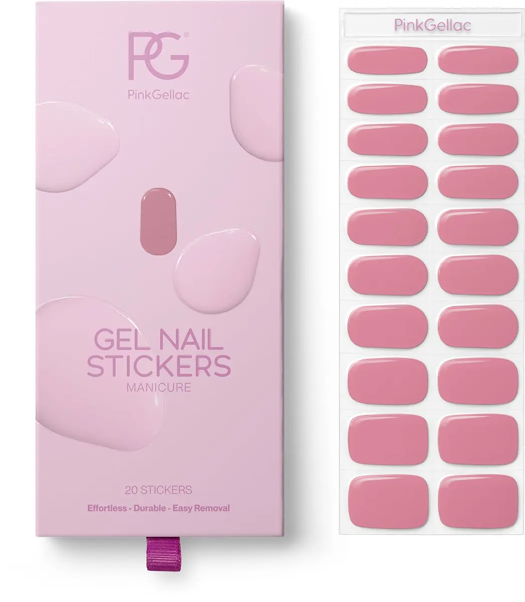 Pink Gellac UV Nagelstickers Muted Rose - 20 Stuks