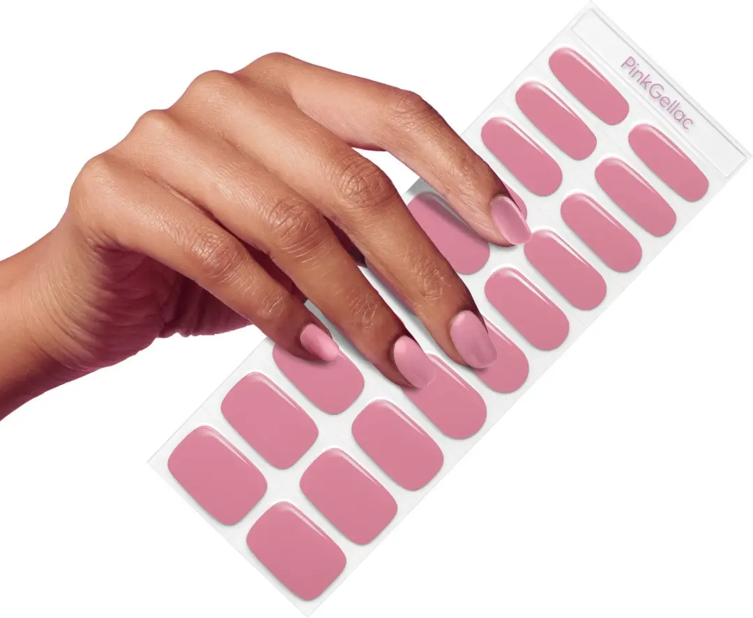Pink Gellac UV Nagelstickers Muted Rose
