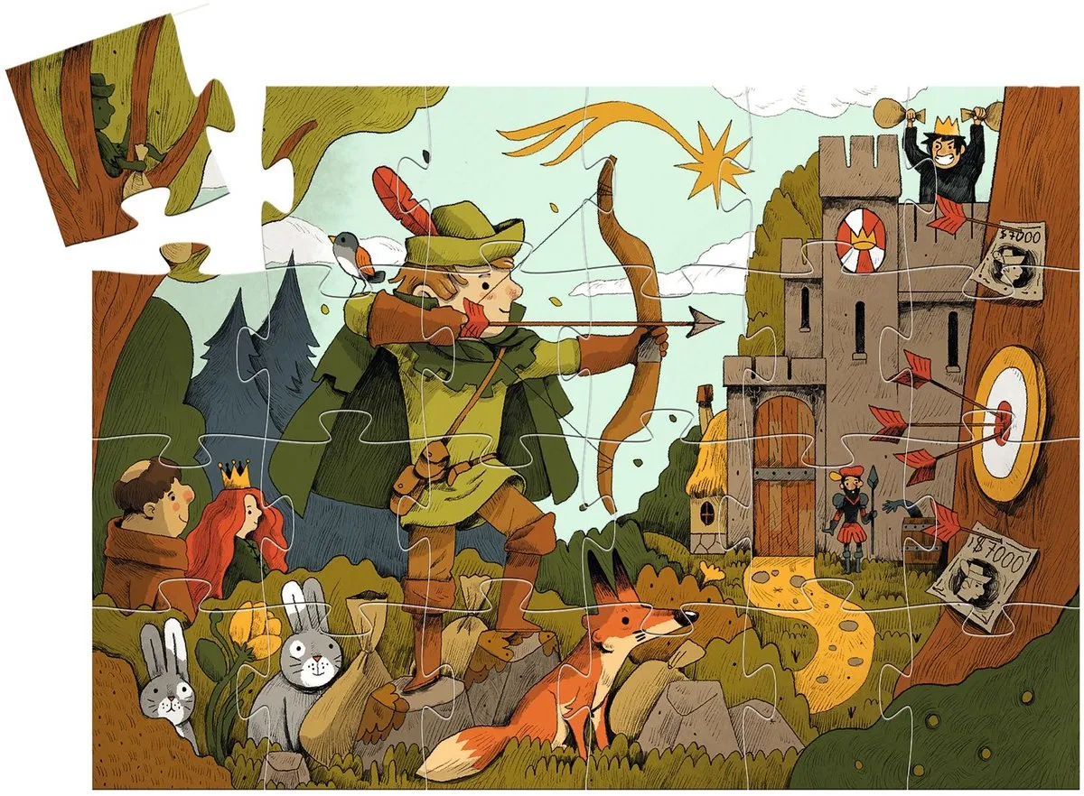 Djeco Robin Hood Puzzel 36 Stuks - Multicolor