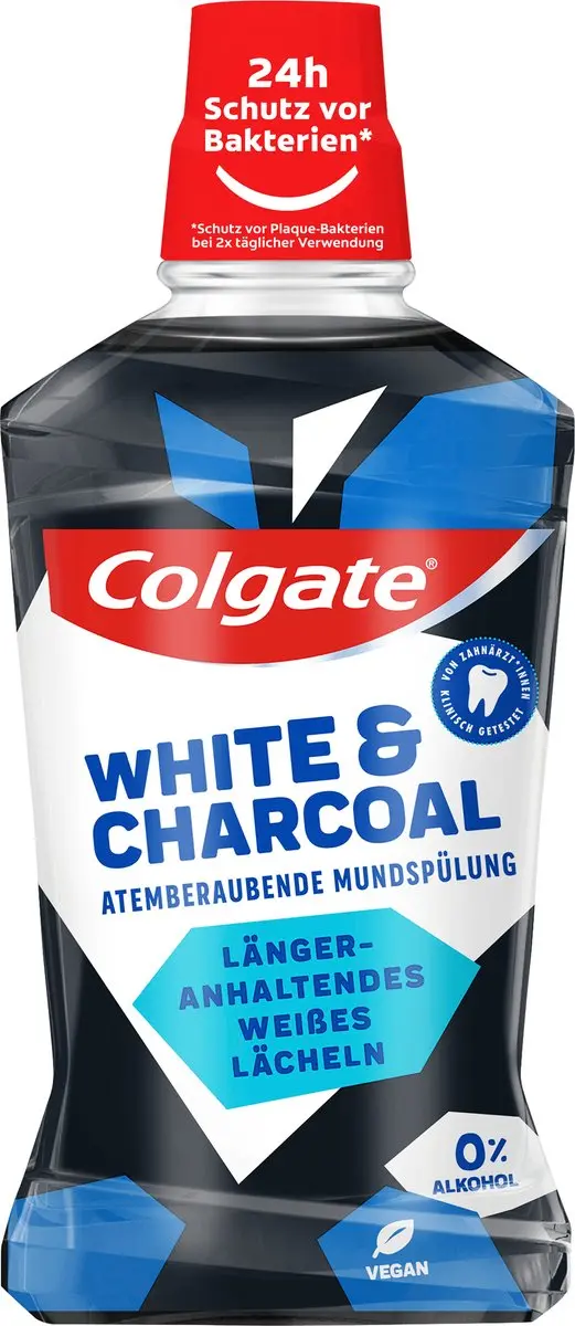 Colgate Mondwater White & Charcoal 500ml
