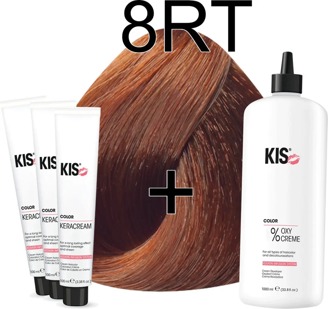 KIS KeraCream Color Licht Rood Tabak Haarverfset