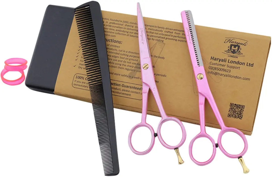 Haryali London Kappersschaarset 6" Roze - Rechtshandig