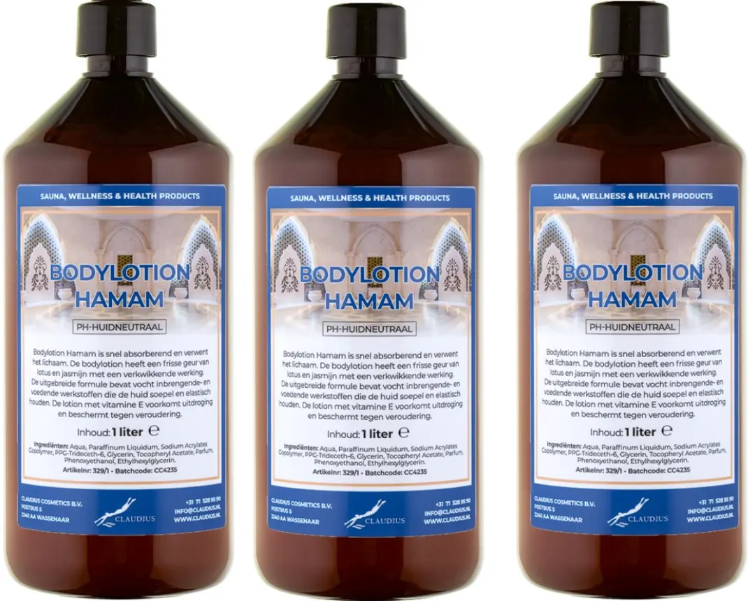 Splashbox Cosmetics Hamam Bodylotion 3 Liter - 3 Stuks