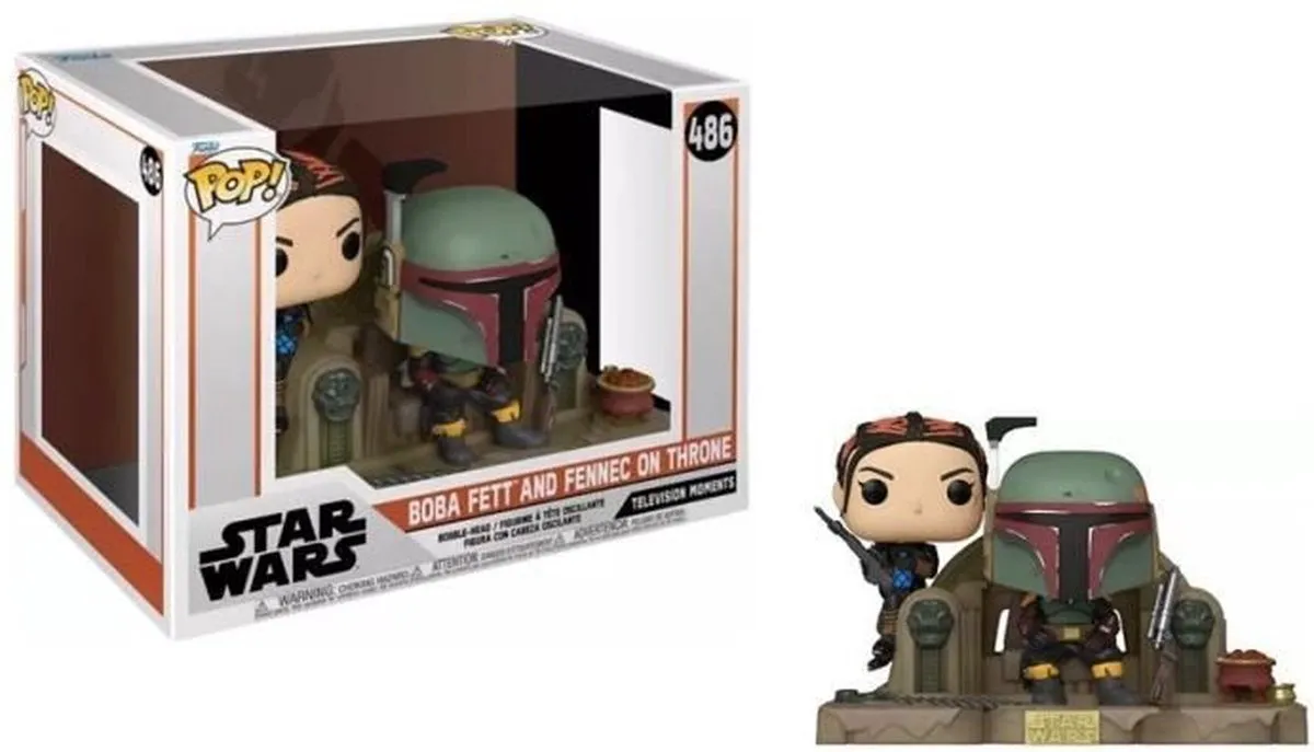 Funko Pop! Mandalorian Boba Fett & Fennec op Troon FK58391 - afbeelding 6 van 6