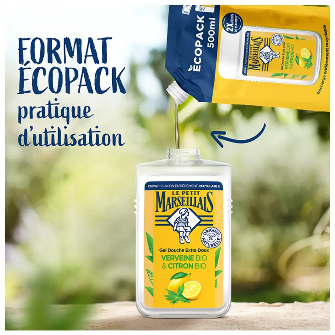 Le Petit Marseillais Eco-Refill Douchegel Organic Verbena & Citroen 500ml