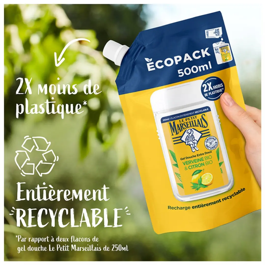 Le Petit Marseillais Eco-Refill Douchegel Organic Verbena & Citroen 500ml