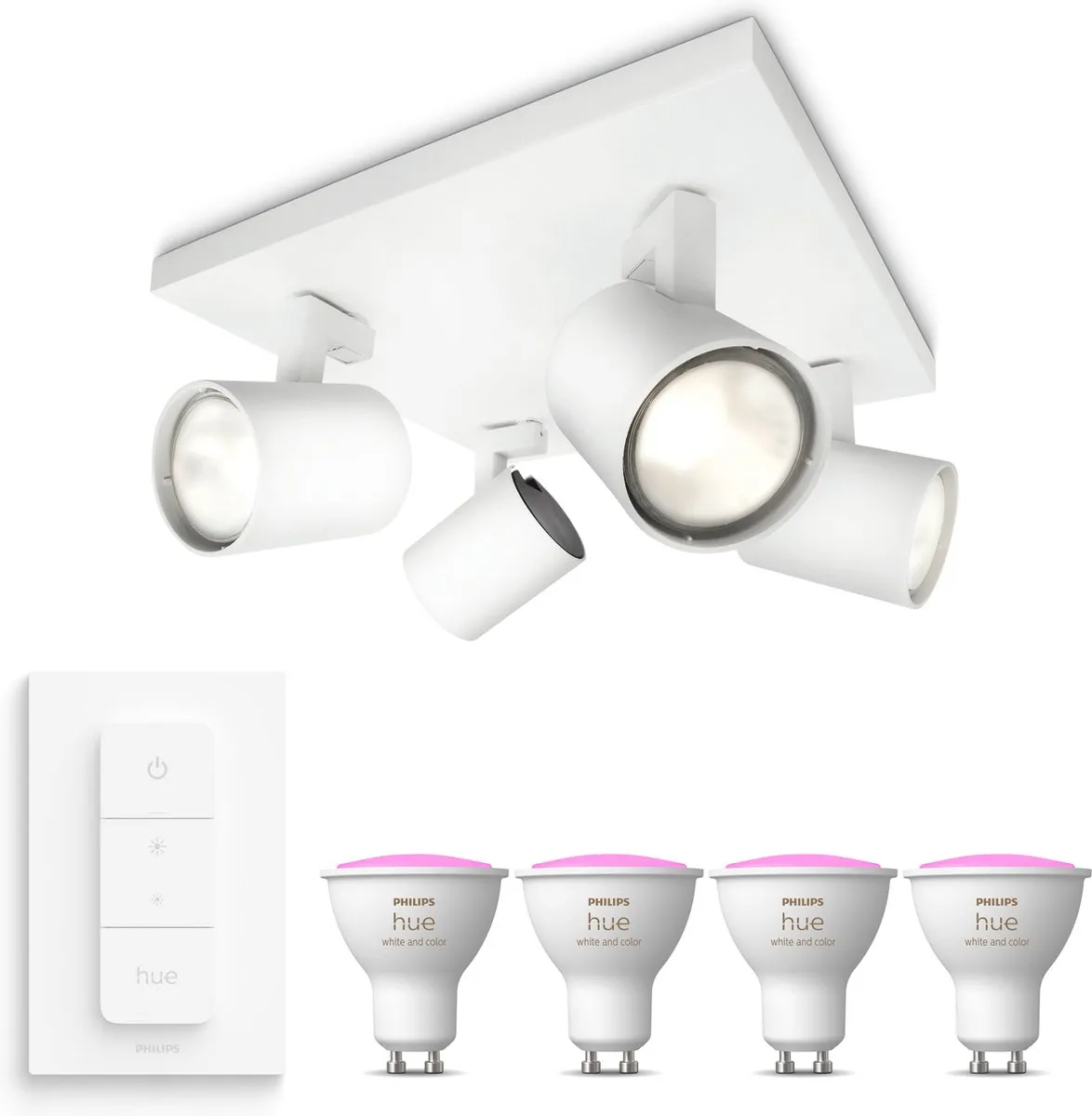 Philips Hue Runner Opbouwspot 4x GU10 RGBW - Wit