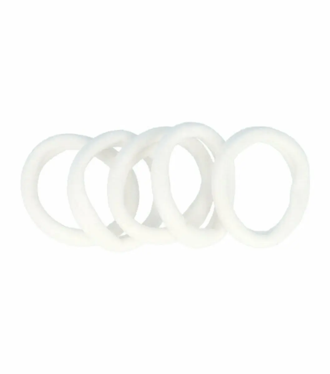 Haarsoires Haarelastieken Basic 4cm - Wit - 5 Stuks