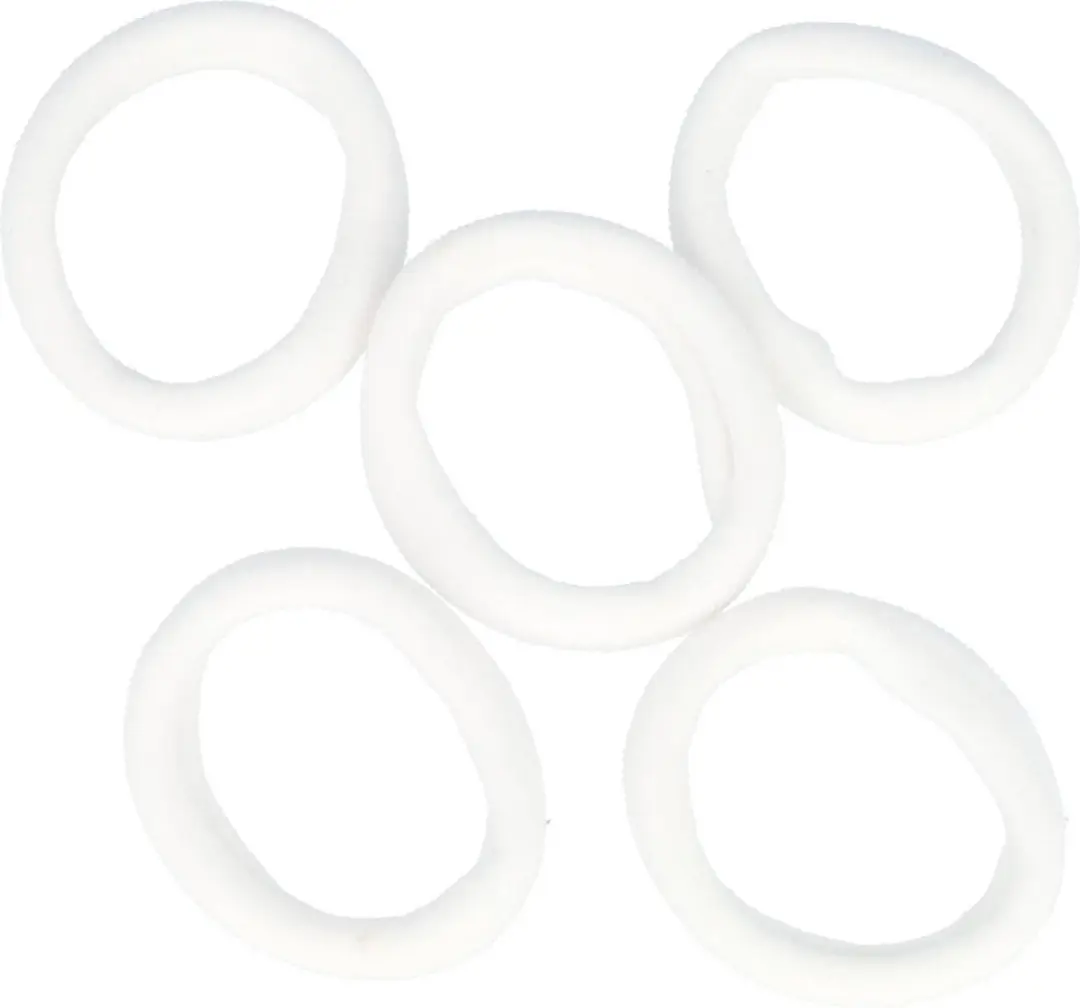 Haarsoires Haarelastieken Basic 4cm - Wit - 5 Stuks