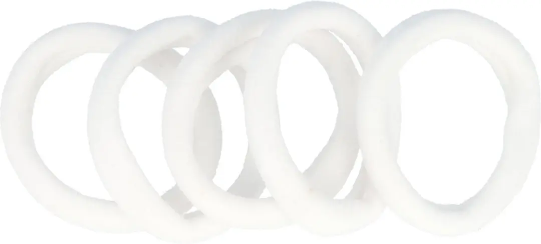 Haarsoires Haarelastieken Basic 4cm - Wit - 5 Stuks