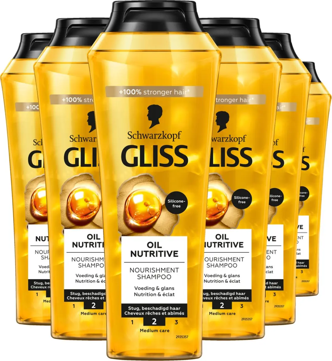 Gliss Oil Nutritive Shampoo Diep Herstel 6x250ml