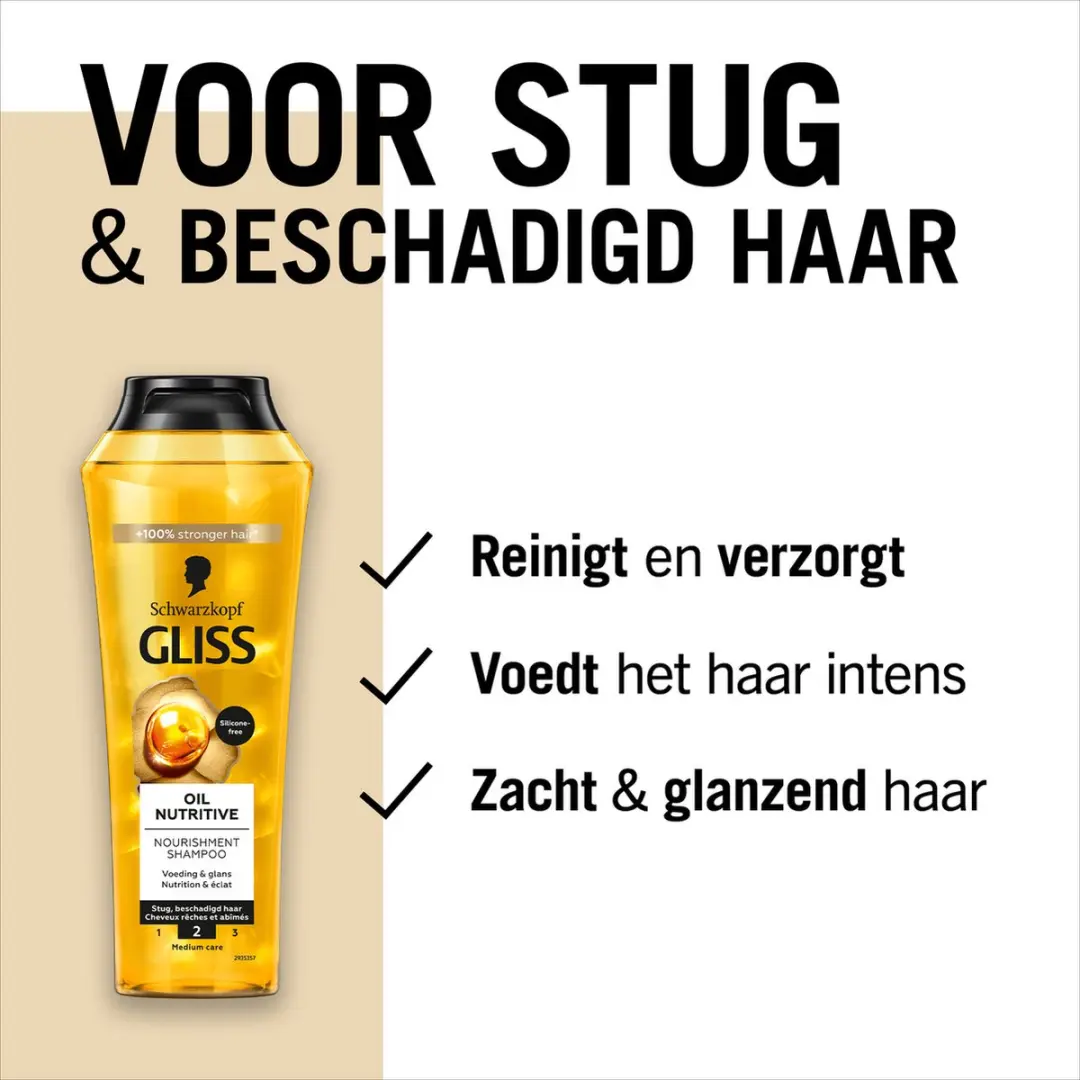 Gliss Oil Nutritive Shampoo Diep Herstel 6x250ml