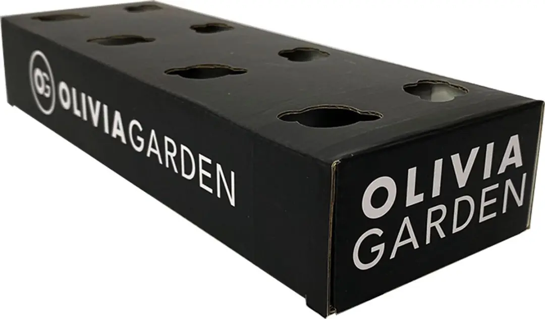 Olivia Garden Full Black Display + 8 FingerBrush Combo - Zwart