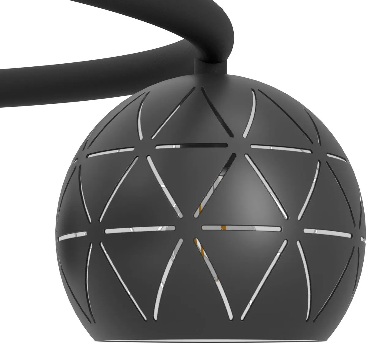 Eglo Cantallops Hanglamp 115cm - 5 Lichtpunten - Zwart/Wit