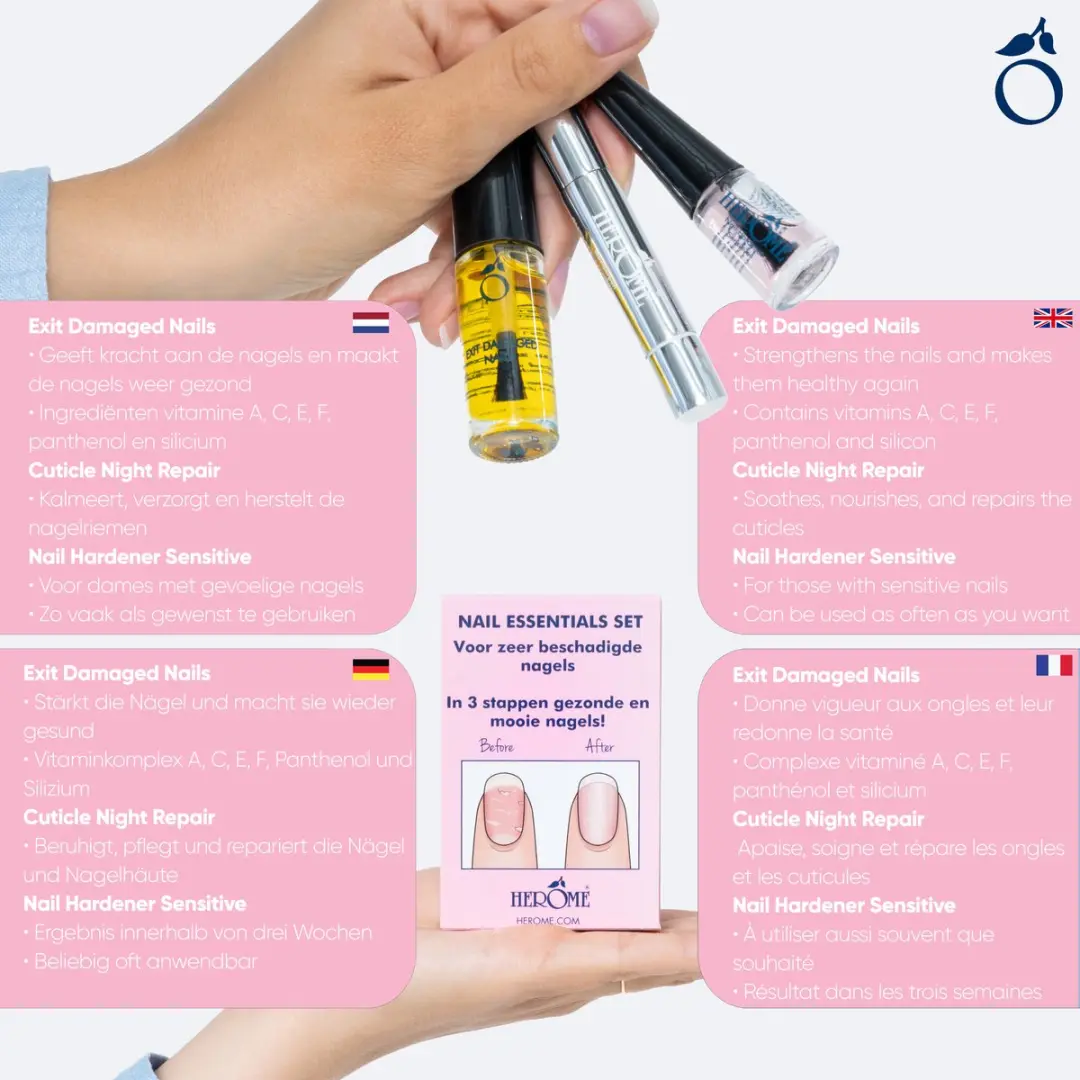 Herome 3-in-1 Nagelverzorgingsset - 84g
