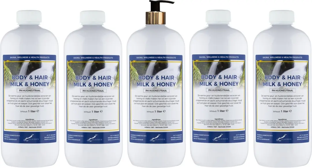 Splashbox Cosmetics Body & Hair Milk & Honey 1L - 10 Stuks
