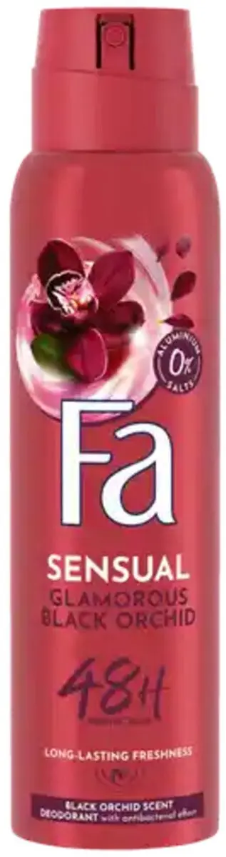 Fa Glamorous Black Orchid Deodorant Spray 6x150ml