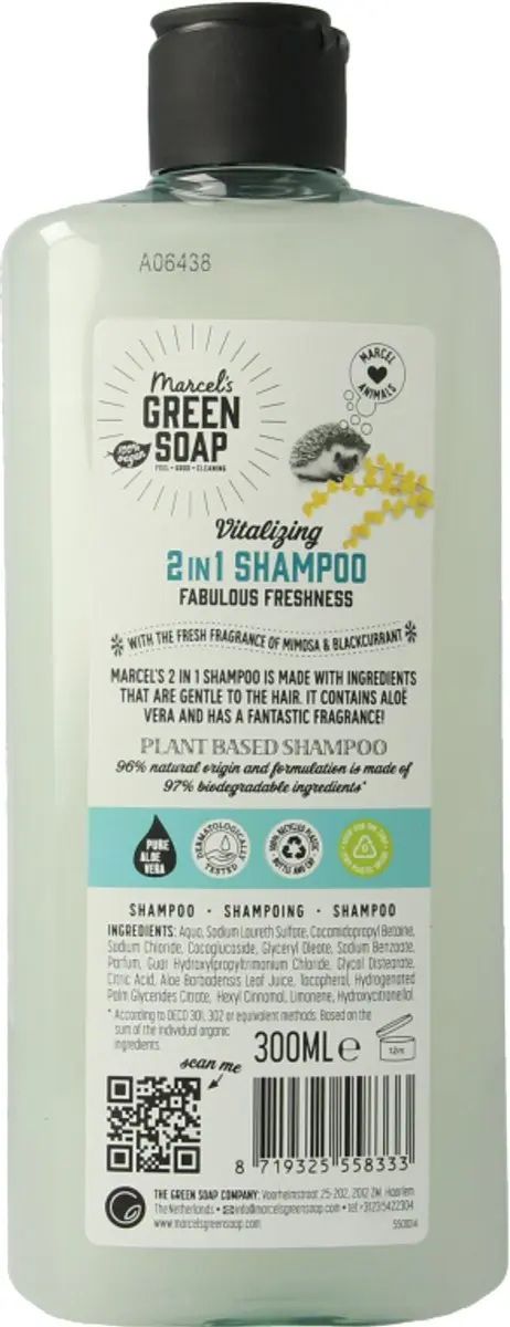 Marcel's Green Soap Shampoo & Conditioner 2-in-1 300ml - Mimosa & Black Currant