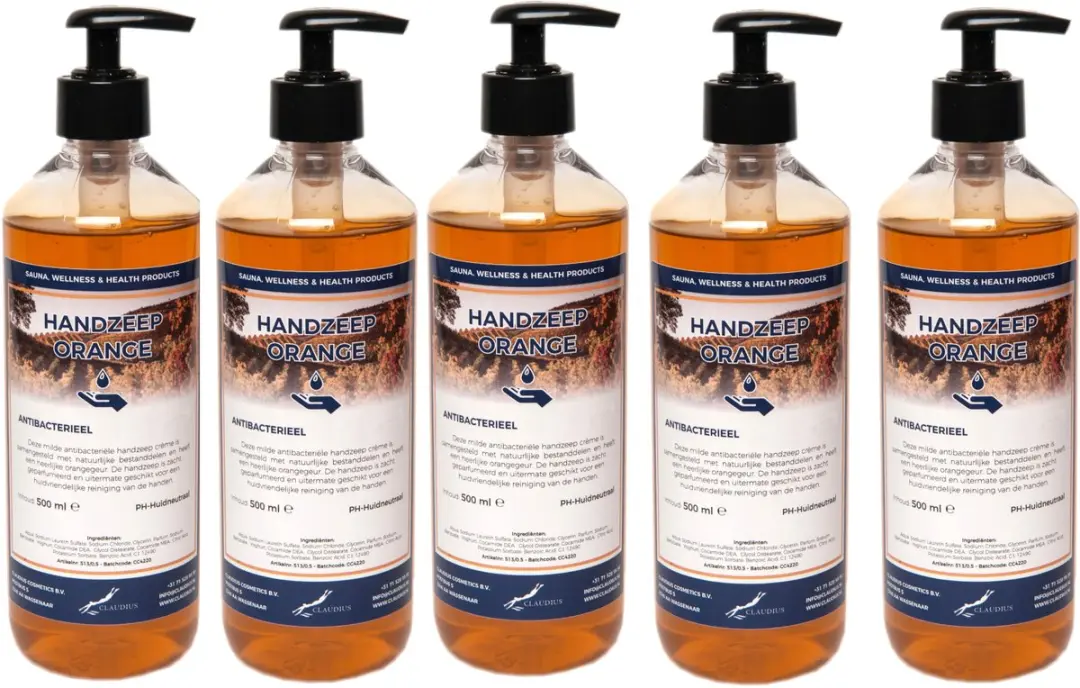 Splashbox Cosmetics Handzeep Orange 500ml - 5 Stuks