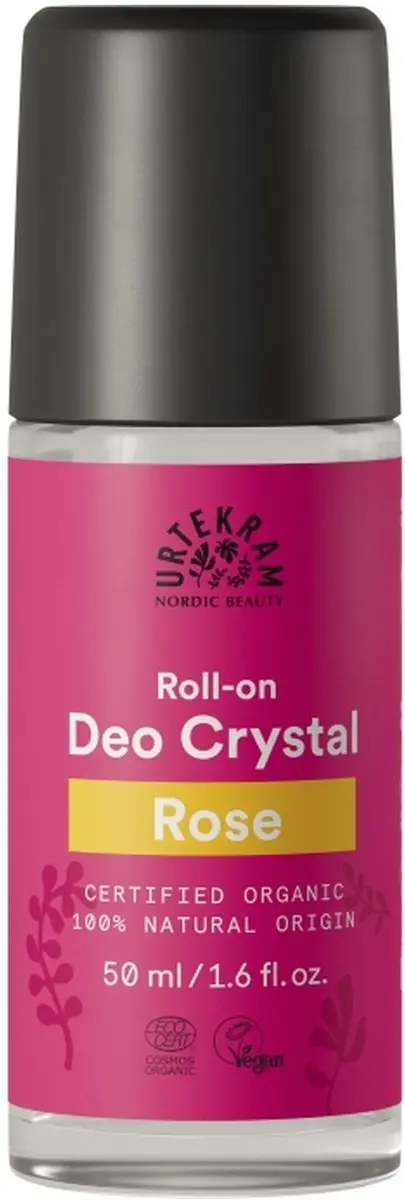 Urtekram Roll On Deo Crystal Rozen 50ml