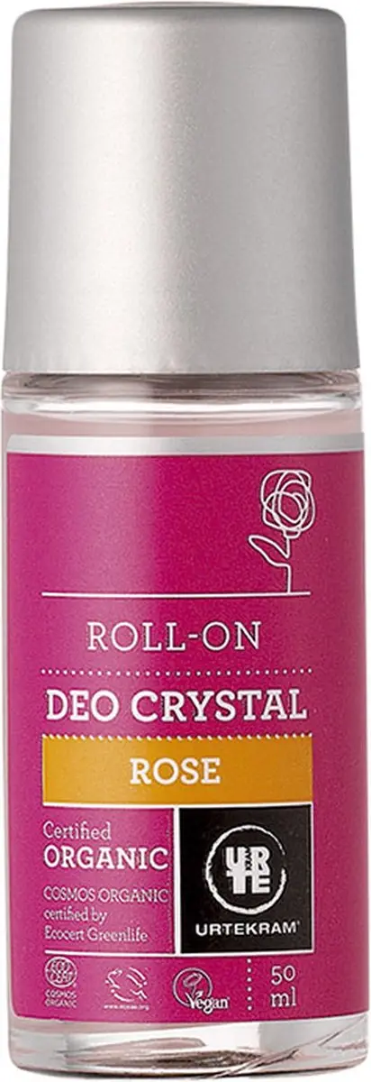Urtekram Roll On Deo Crystal Rozen 50ml