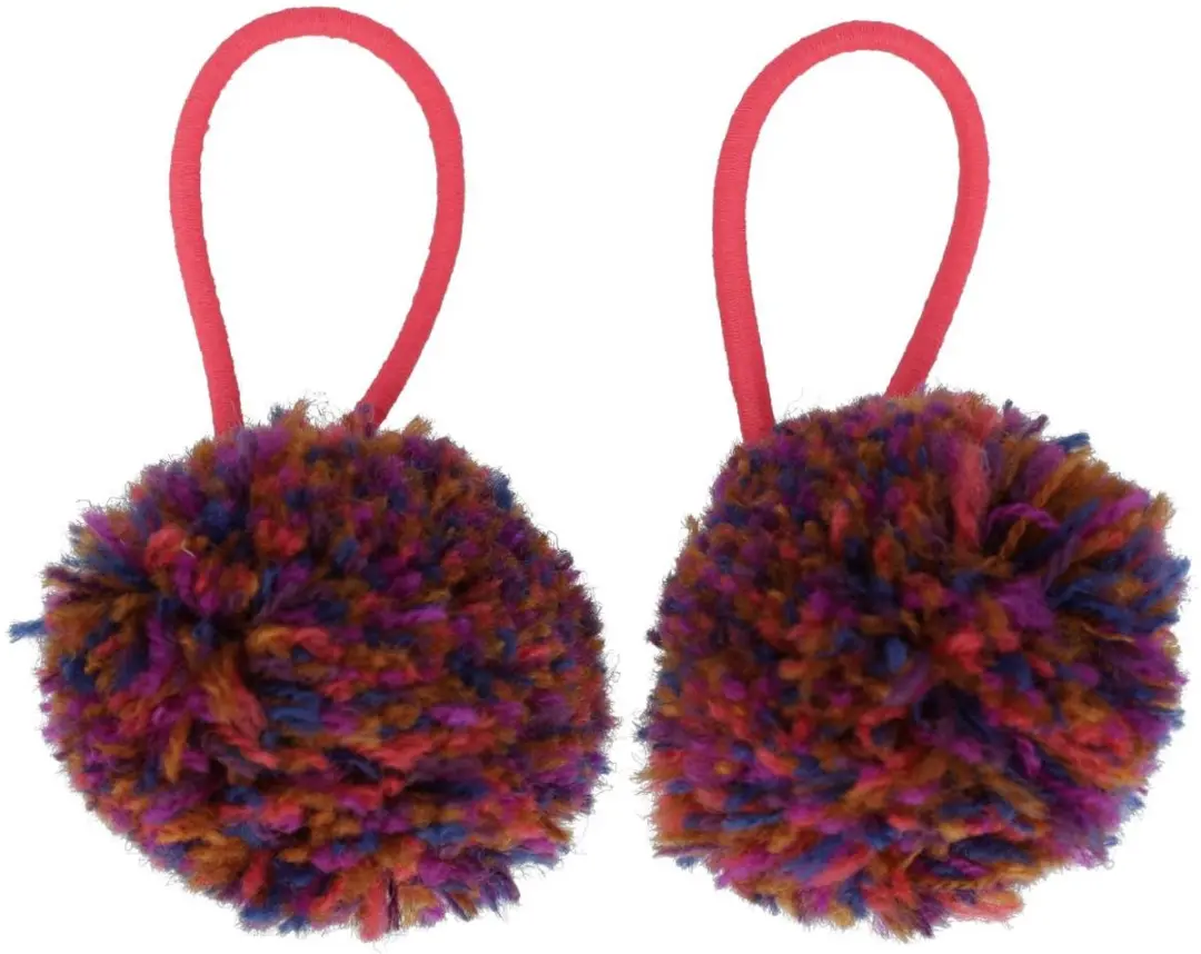 Haarsoires Pompom Elastiekjes 4cm