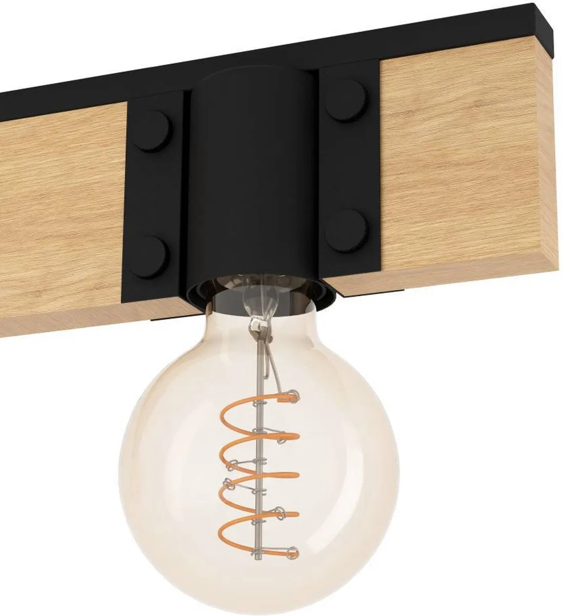 Eglo Bailrigg Plafondlamp 65,5cm - 4 Lichtpunten - Zwart/Bruin