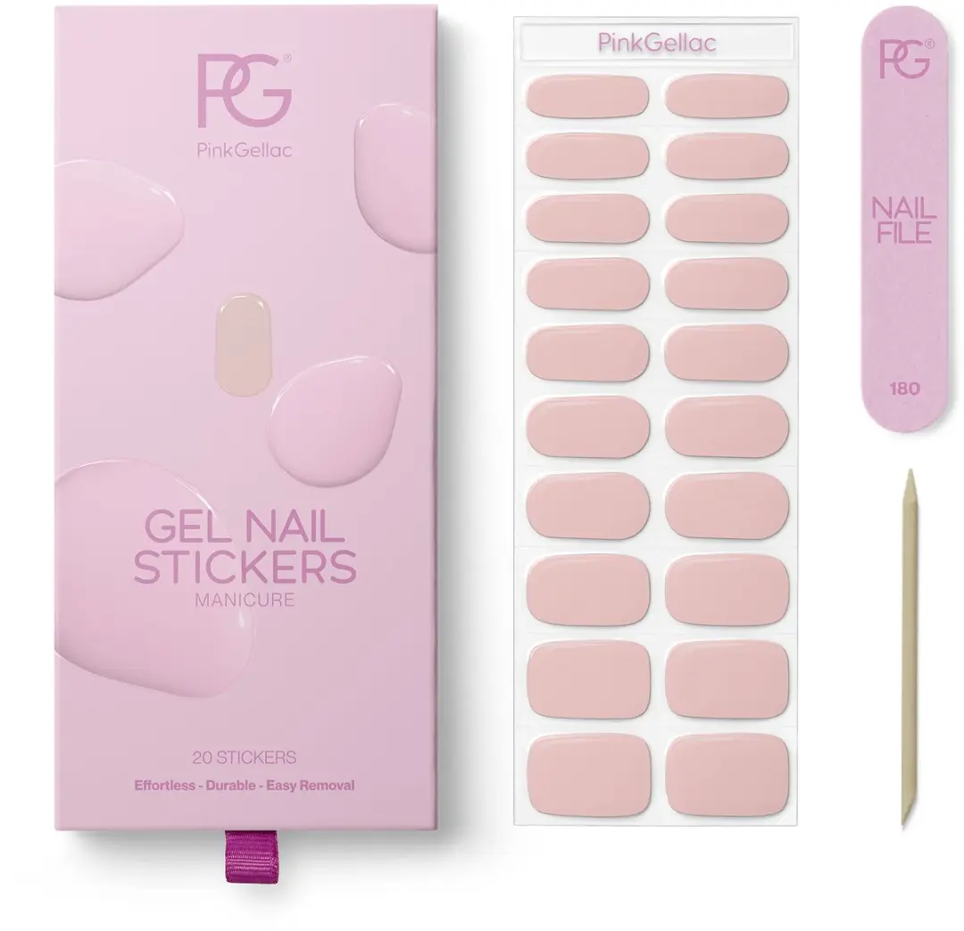Pink Gellac UV Nagelstickers Jelly Nude 0044 - 20 Stuks