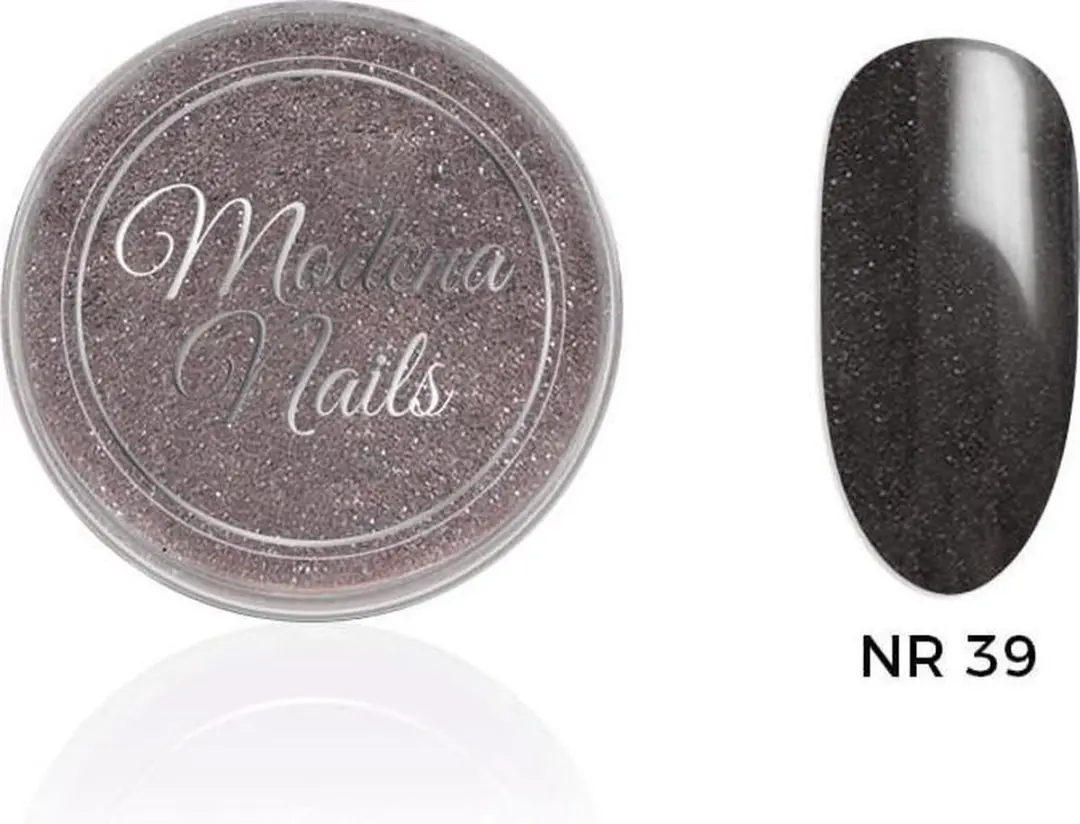 Modena Nails Acryl Glitter Zwart 39